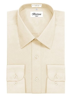 Italy Men's Long Sleeve Solid Premium Dress Shirt