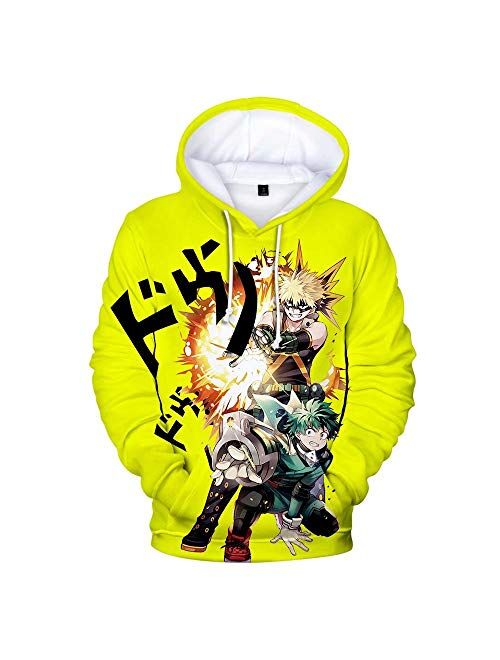 Boku No Hero Academia Hoodie 3D Graphic Printed Hooded Pullover Sweatshirt