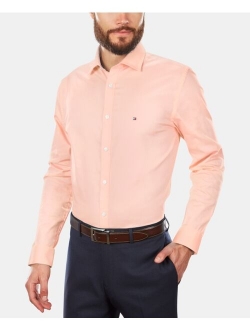 Men's Slim-Fit Stretch Solid Long Sleeve Dress Shirt