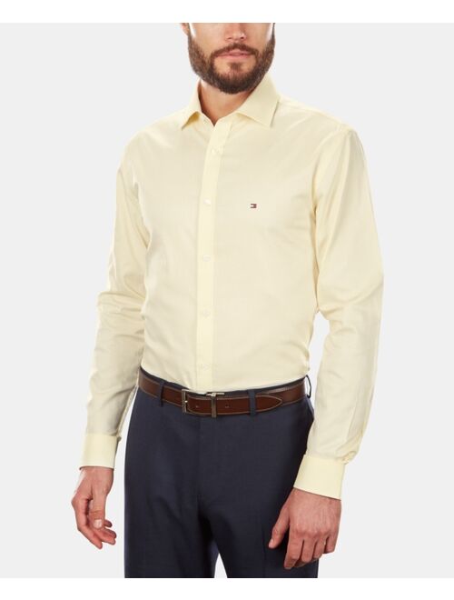 Tommy Hilfiger Men's Slim-Fit Stretch Solid Long Sleeve Dress Shirt