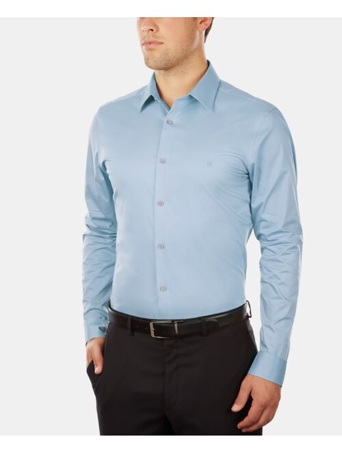 Calvin Klein Men's Slim-Fit Stretch Flex Collar Long Sleeve Dress Shirt