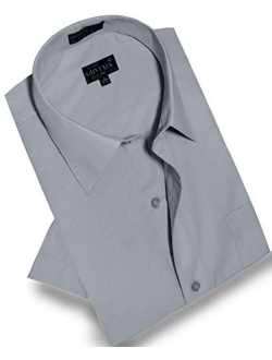 Guytalk Men's Solid Short Sleeve Dress Shirt