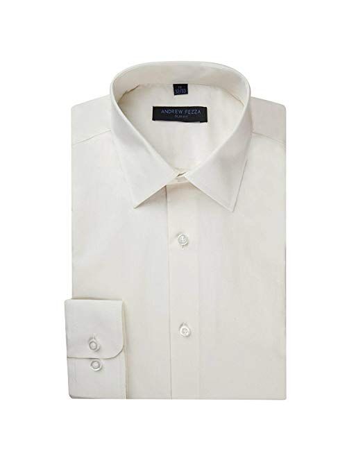 Andrew Fezza Men's Slim Fit Barrel Cuff & French Cuff Dress Shirt - Many Colors