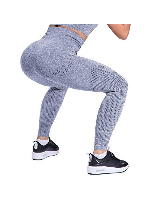 TSUTAYA Seamless Leggings High Waisted Women's Yoga Pants Workout Stretchy Vital Activewear Tummy Control Leggings