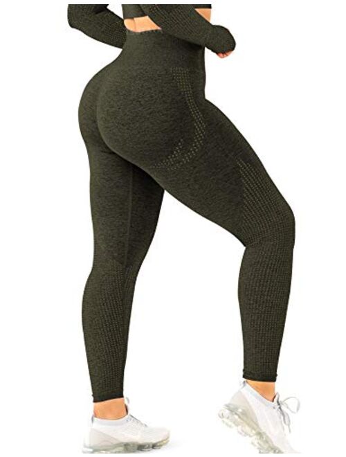 TSUTAYA Seamless Leggings High Waisted Women's Yoga Pants Workout Stretchy Vital Activewear Tummy Control Leggings