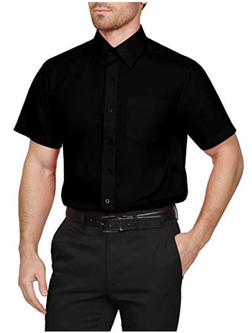 NE PEOPLE Men's Classic Regular Fit Button Down Short Sleeve Solid Color Dress Shirts S-5XL