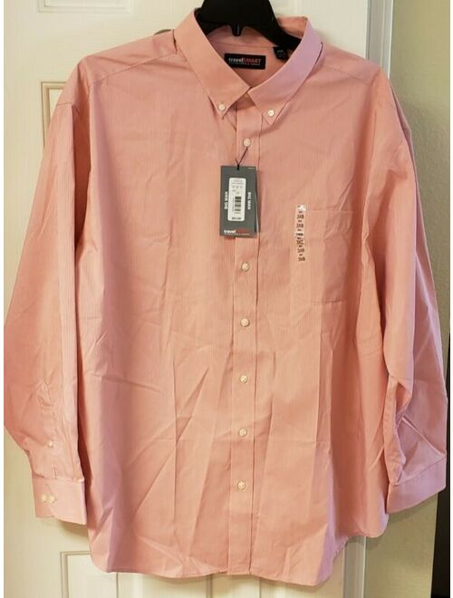 NWT Men's Big and Tall Dillards Travel Smart L/S Red Dress Casual Shirt 3XB 3XL 3X