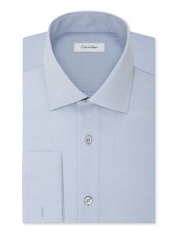 STEEL Men's Classic-Fit Non-Iron Performance French Cuff Dress Shirt