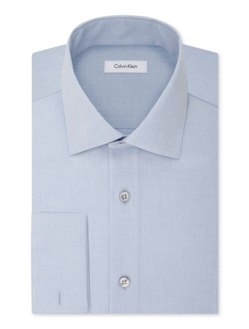 Calvin Klein STEEL Men's Classic-Fit Non-Iron Performance French Cuff Dress Shirt