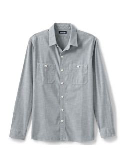 Traditional-Fit Chambray Work Shirt