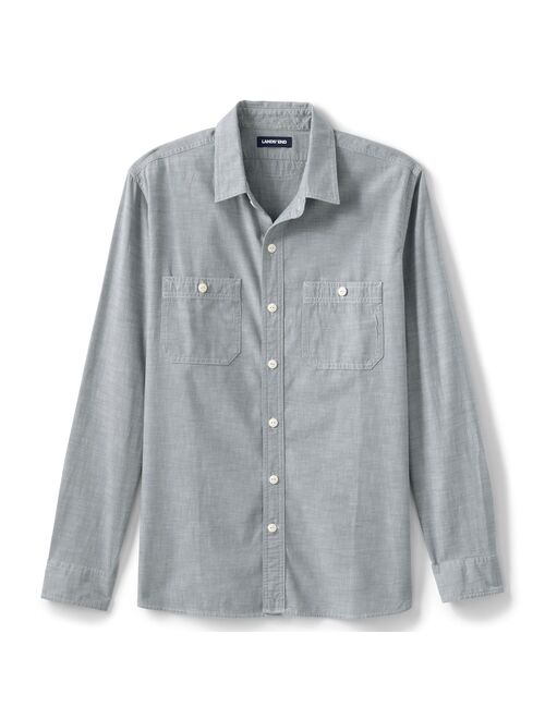 Men's Lands' End Traditional-Fit Chambray Work Shirt