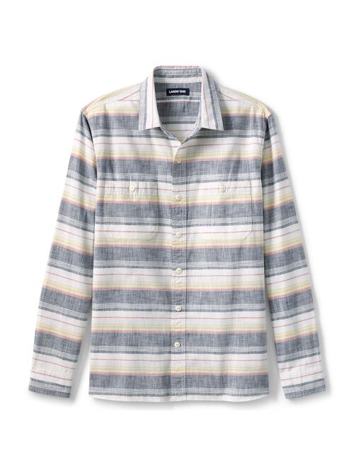 Men's Lands' End Traditional-Fit Chambray Work Shirt