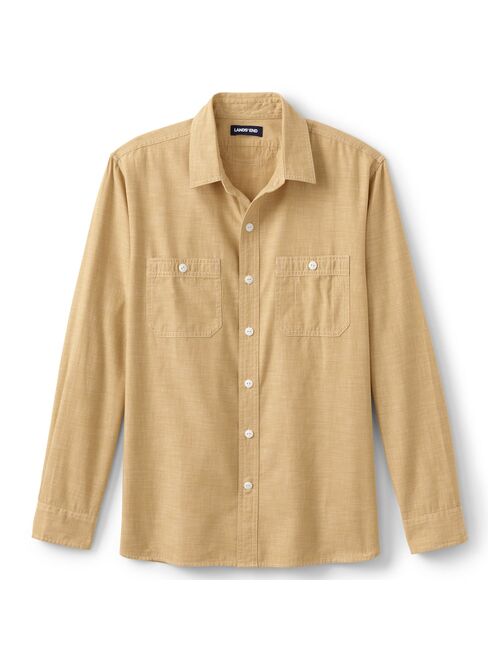 Men's Lands' End Traditional-Fit Chambray Work Shirt