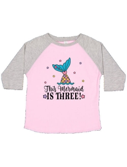 3rd Birthday Mermaid Tail Girls Party Toddler T-Shirt