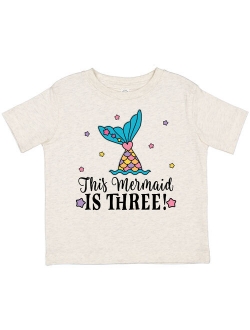 3rd Birthday Mermaid Tail Girls Party Toddler T-Shirt