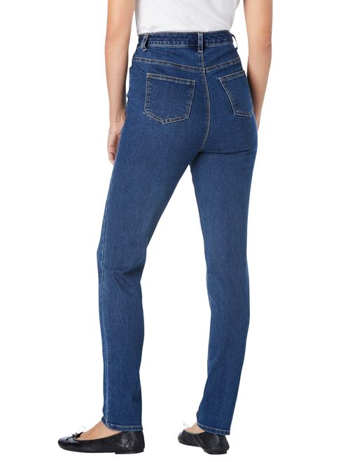 Woman Within Women's Plus Size Petite Perfect Straight Leg Jean Jean