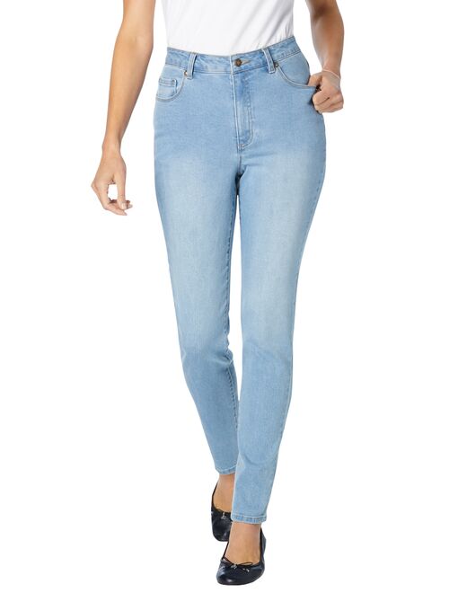 Woman Within Women's Plus Size Petite Perfect Straight Leg Jean Jean