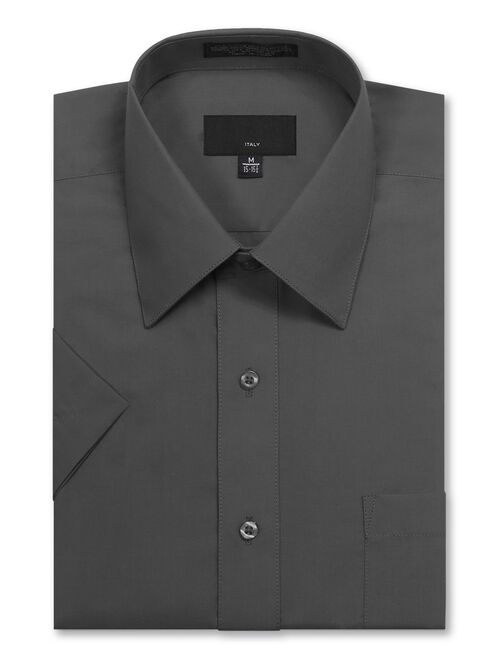 Allsense Men's Short-Sleeve Regular Fit Dress Shirts Formal up to 5XL