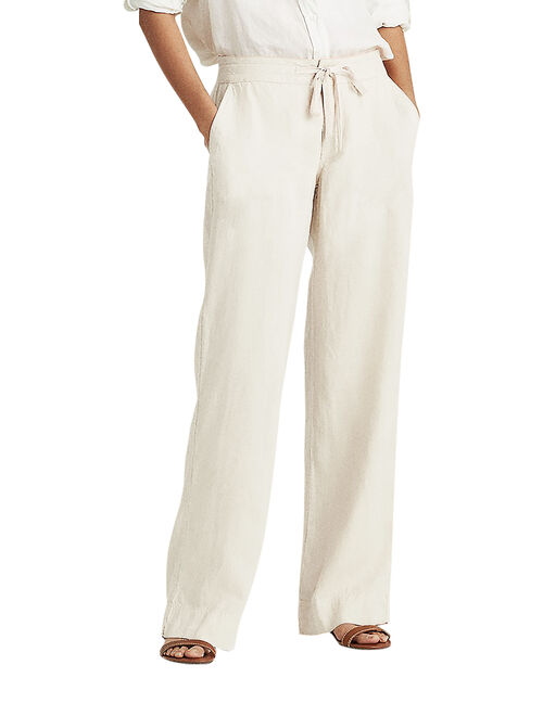 Ma Croix Womens Premium Soft Linen Pants Relaxed Fit Comfort Wear for Daily Styling