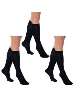 Over The Calf Socks for Men and Women Black 3 PAIRS Boot Socks Size 9-11