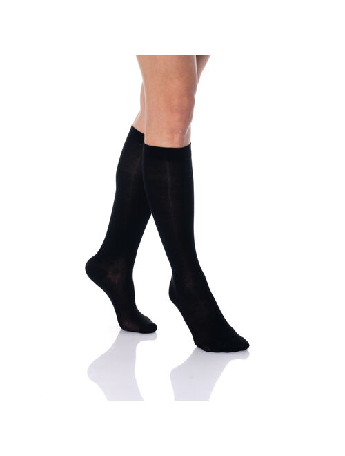 Over The Calf Socks for Men and Women Black 3 PAIRS Boot Socks Size 9-11