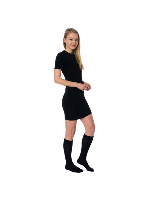 Over The Calf Socks for Men and Women Black 3 PAIRS Boot Socks Size 9-11