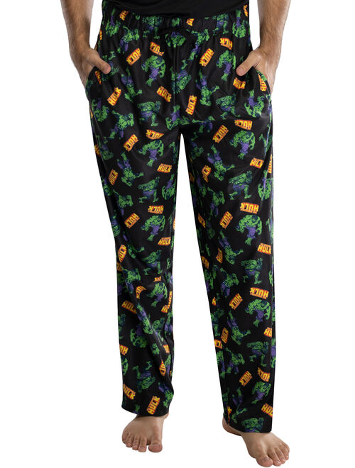 Marvel Mens' The Incredible Hulk All Over Print Lounge Pajama Pants Sleepwear