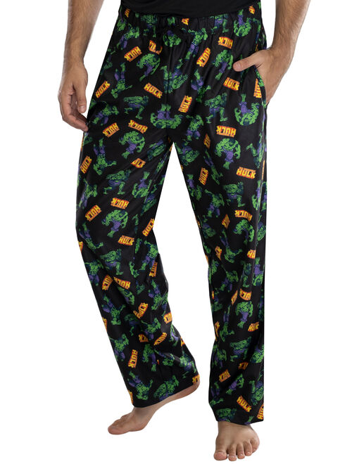 Marvel Mens' The Incredible Hulk All Over Print Lounge Pajama Pants Sleepwear