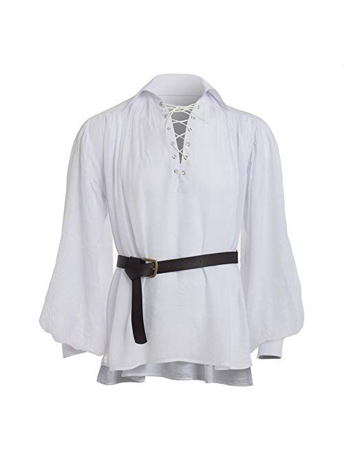 GRACEART Renaissance Men's OR Women's Pirate Shirt Medieval Costume Cotton