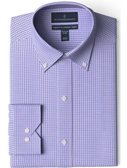 Amazon Brand - Buttoned Down Men's Tailored Fit Button Collar Pattern Dress Shirt