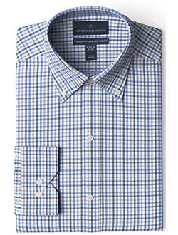 Amazon Brand - Buttoned Down Men's Tailored Fit Button Collar Pattern Dress Shirt