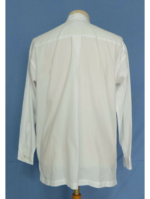 ISSEY MIYAKE im Product White Collarless Cotton Button Front Men's Shirt L/S S