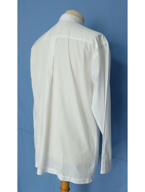 ISSEY MIYAKE im Product White Collarless Cotton Button Front Men's Shirt L/S S