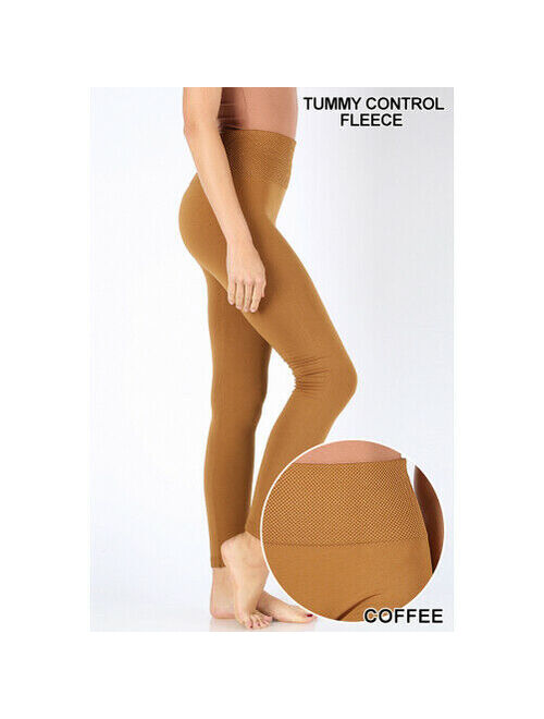 High Rise High Waist Compression Leggings Tummy Control Fleece Seamless & Comfortable