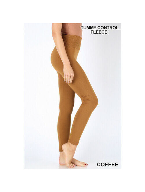 High Rise High Waist Compression Leggings Tummy Control Fleece Seamless & Comfortable