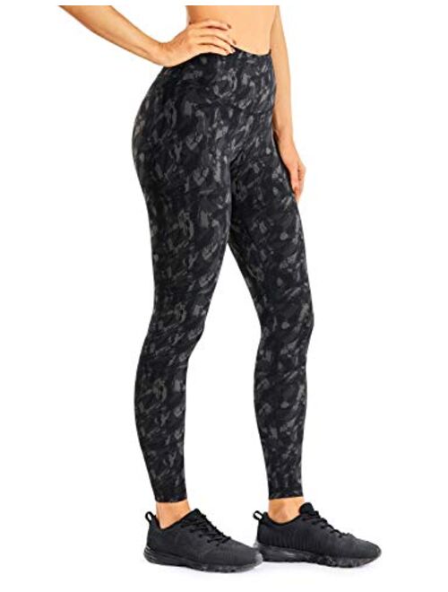 CRZ YOGA Women's Non-See Through Athletic Compression Leggings Hugged Feeling Tummy Control Workout Leggings 25&28 inches