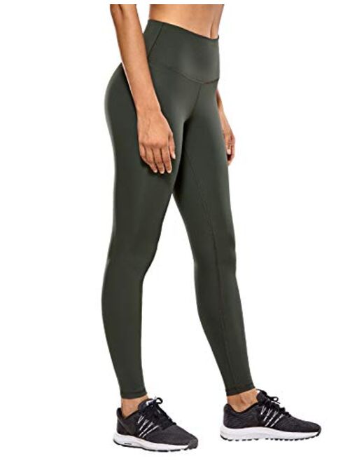 CRZ YOGA Women's Non-See Through Athletic Compression Leggings Hugged Feeling Tummy Control Workout Leggings 25&28 inches