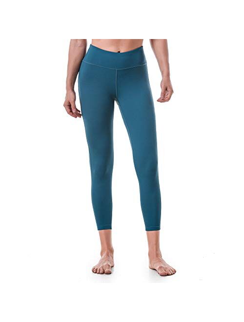 Women's Yoga Pants High Waisted Crop Workout Running Leggings with Side Pocketed Tummy Control Yoga Capris