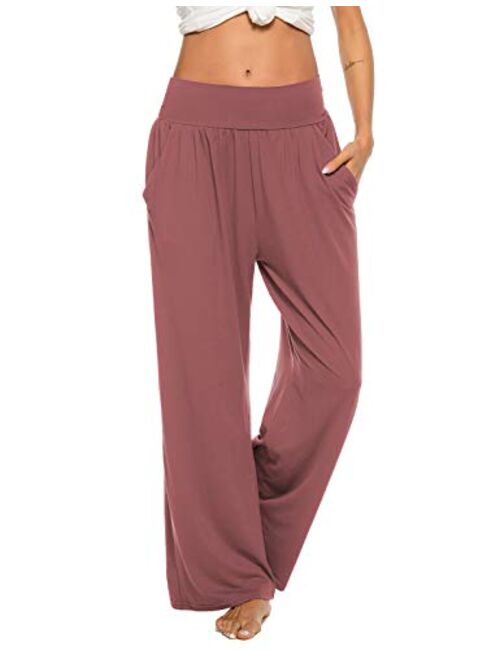 ZJCT Womens Yoga Sweatpants Comfy Loose Casual Wide Leg Lounge Joggers Pants with Pockets