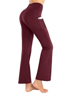 ESPIDOO Women Bootcut Yoga Pants, Workout Bootleg with Pockets for Work Casual