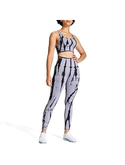 Aoxjox Women's Workout Gym Tie Dye High Waist Compression Leggings Yoga Pants