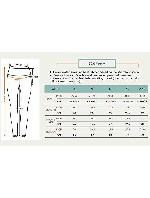 G4Free High Waist Yoga Pants with Pockets Leggings for Women Tummy Control Yoga Tights Running Workout Pants Pockets