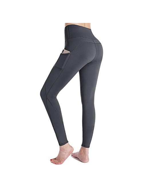 G4Free High Waist Yoga Pants with Pockets Leggings for Women Tummy Control Yoga Tights Running Workout Pants Pockets