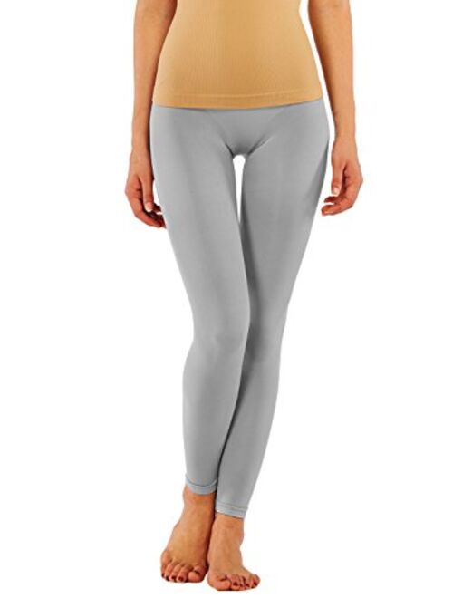 KHAYA Women's Seamless High Waist Slim Compression Full Length Legging