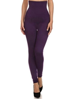 Women's High Waist Compression Top Leggings French Terry Lining