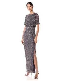 Women's Beaded Long Gown Dress