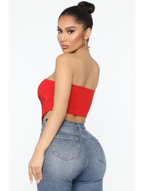 Baddie From The Block Top - Red/combo