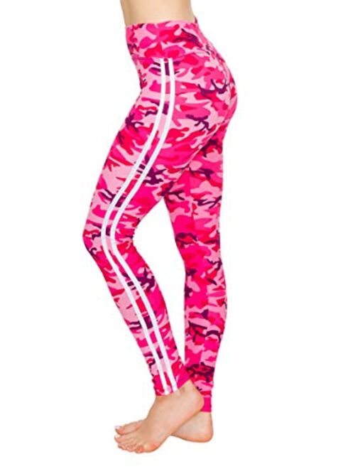 ALWAYS High Waist Compression Yoga Leggings - Print Premium Soft Stretch Workout Pants