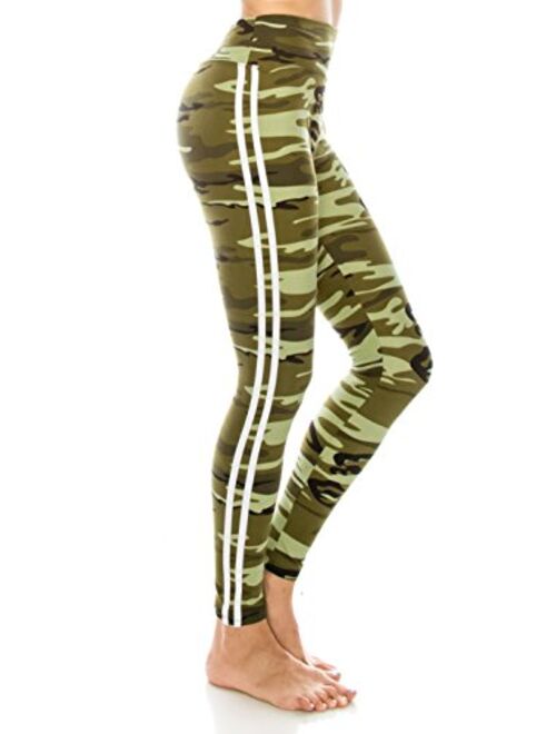 ALWAYS High Waist Compression Yoga Leggings - Print Premium Soft Stretch Workout Pants