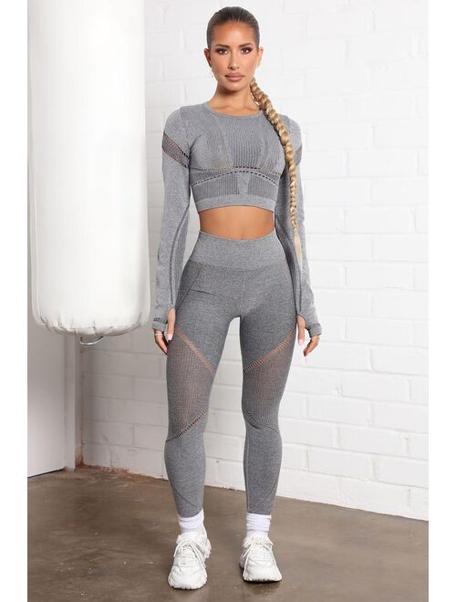 Block Me Active Legging In Infinity Seamless - Heather Grey